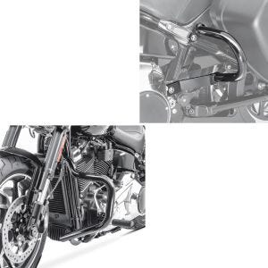 Sett med kollisjonsbøyler Bart + salveskebeskyttere egnet for Harley Davidson Sport Glide 18-24 Craftride svart