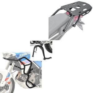 Crash bar sett + hovedstativ + bagasjehylle som passer til Aprilia Tuareg 660 22-24