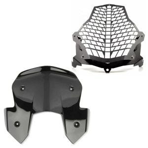 Frontrute + frontlysgitter passer til KTM 1090 Adventure / R 17-19