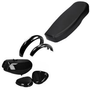 Sett: front/bak skjerm + sete komplett sete egnet for Simson S50 S51 S70