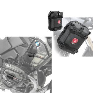 Crashbar beskyttelse 22-28mm + sett med crash bar bags 2x 6 liter