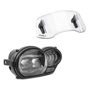 Vario spoilerfeste Puig 20764W klar + LED hovedlys egnet for BMW R 1200 GS 04-12