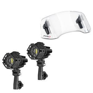 LED-tåkelys + Vario spoilerfeste egnet for BMW R 1200 GS / Adventure Puig 20764W klar