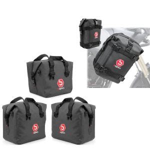 Crash bar bag par + innerlommer aluminium koffert toppveske som passer for BMW R 1250 GS / Adventure 19-24