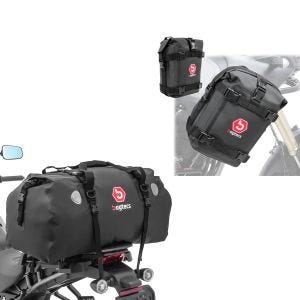 Tail bag 80l + sett med 2x crash bar bags 10 liter
