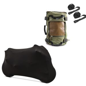 Motorsykkeldeksel Indoor ML + ryggsekk som passer til Triumph Bonneville T120 / T100