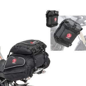 Bakposesett som passer til Kawasaki Z 900 / RS / Cafe X50 og X52 + 2x crash bar bags 10 liter