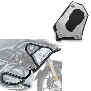 Sidestøttefotforlenger + crashbar sett egnet for BMW R 1250 GS 19-23 over og under