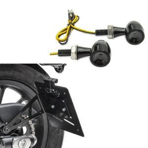 Sideskiltholder + LED-indikator BL18 med E-merke tonet foran og bak