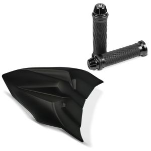 Styrehåndtak 2X 22mm + støtdekke passer for Kawasaki Ninja 650 / Z 650 17-19 pukkeltrekk matt