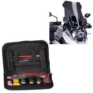 Dekkreparasjonssett 19 deler + turskive passer for BMW R 1250 GS / Adventure 19-24 mørk tonet Puig