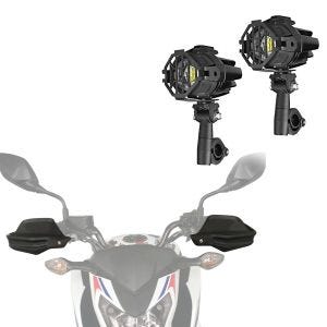 LED ekstra lyskastersett som passer til Honda NC 750 / 700 S / X + håndbeskyttere