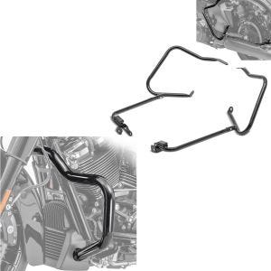 Sett: Taskestativ egnet for Harley Davidson Road King Special 17-24 med beskyttelsesstang svart Craftride + Crashbar Bart egnet for Harley Davidson Street Glide 09-22 svart Craftride