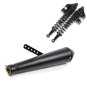 Eksoskjegle baklyddemper Caferacer + støtdemper 440mm egnet for BMW R 45 / 65 RS2