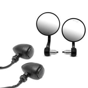 LED-indikatorer egnet for Royal Enfield Continental GT 650 / 535 med E-merke tonet + styrespeil med E-merke