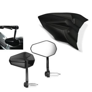 Styre endespeil + stolpetrekk egnet for Kawasaki Ninja 650 / Z 650 17-19 pukkeltrekk matt