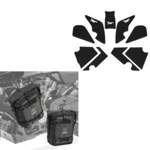 Tankpute sidetankpute egnet for Yamaha Tenere 700 19-24 grå + 2x crash bar bags S3 6L par