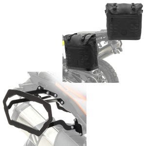 Taskestativ egnet for KTM 1290 Super Adventure R/S 2017-2020 + 2x salvesker IPX 35L vanntett par