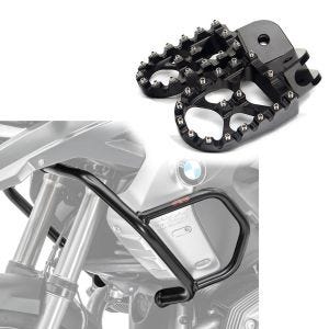 Fotstøtter 57mm + kåpebeskyttelsesstang L egnet for BMW R 1200 GS 08-12 tankbeskyttelsesstang på toppen