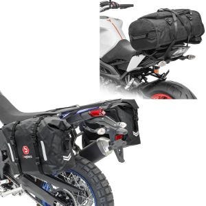Ryggsekk egnet for Yamaha Tenere 700 RG4 inkludert spennstropper + salvesker 2x30L sidelommer