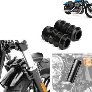 Sett: Forskjermkort i metall egnet for Harley Davidson Sportster Forty Eight 48 / Special 10-20 Craftride + Sett: belg 39 mm + gaffeldeksel egnet for Harley Davidson Sportster Forty-Eight 48 10-15 GC2