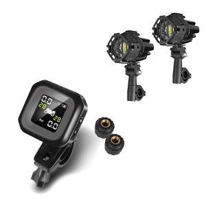 LED ekstra lyskastersett som passer til KTM 790 Adventure / R + dekktrykkovervåkingssystem