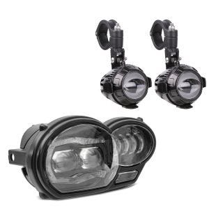 Sett LED hovedlykt + LED ekstra hovedlykt MS1 egnet for BMW R 1200 GS /Adventure 04-12 Lumitecs