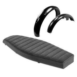 Flatbenksete VS1 Craftride egnet for Simson S51 / S50 / S70 + frontskjerm + bakskjerm svart