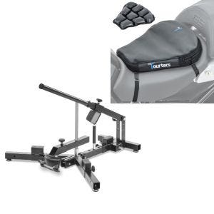 Sett: Dekkskifter for motorsykkeldekk 12-21" MD4 ConStands med motorsykkel luftpute Air Deluxe M svart