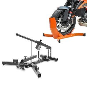 Sett: Dekkskifter for motorsykkeldekk 12-21" MD4 ConStands med motorsykkelvippe Easy-Plus opptil 21 tommer oransje