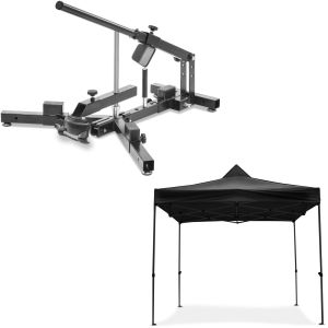 Sett: Dekkskifter for motorsykkeldekk 12-21" MD4 ConStands med racingtelt 3x3m sammenleggbar svart