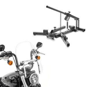 Sett: Dekkskifter egnet for M.Dekk 12-21" MD4 ConStands med frontrute CW1 egnet for chopper cruisers og custom sykler klar
