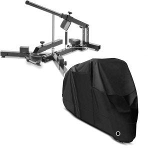 Sett: Dekkskifter for motorsykkeldekk 12-21" MD4 ConStands med motorsykkelpresenning XL deksel i svart