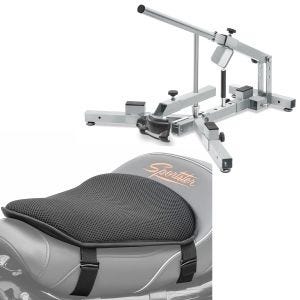 Sett: Dekkskifter for motorsykkeldekk 12-21" MD4Z ConStands med gel setepute M Universal komfortpute svart