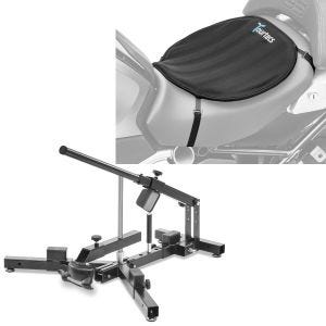 Sett: Dekkskifter for motorsykkeldekk 12-21" MD4 ConStands med gel setepute neopren L gel pute setepute sw