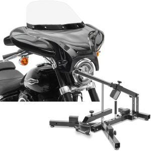 Sett: Batwing fairing egnet for choppere og spesialsykler Craftride med dekkskifter egnet for M. dekk 12-21" MD4