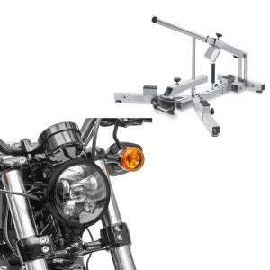Sett: Motorsykkeldekkskifter for motorsykkeldekk 12-21" dekkskifter ConStands MD4Z + LED hovedlykt 5,75 tommer egnet for Harley Davidson hovedlykt svart Craftride