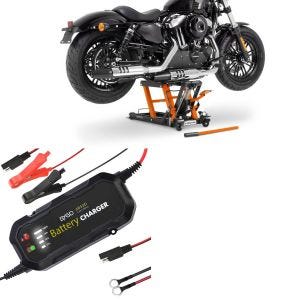 Sett: Lift Midlift L opp til 680 kg eller ConStands med motorsykkel batterilader BC2 helautomatisk 1500mA