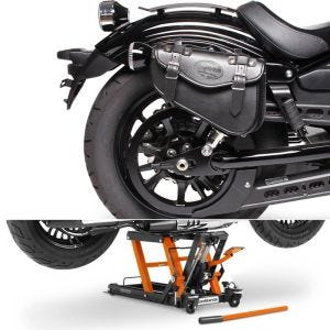 Sett: Lift Midlift L opp til 680 kg eller ConStands med motorsykkel-salveske høyre Arizona 3Ltr egnet for Chopper sw