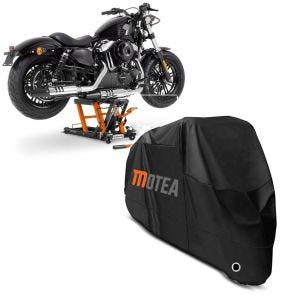 Sett: Lift Midlift L egnet for choppere / tilpassede sykler opp til 680 kg eller ConStands med motorsykkelpresenning BC1 XXL deksel sw CB38706