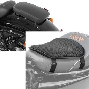 Sett: Pillion sugekopp setepute egnet for Custom Bikes Glider X sw Craftride med gel setepute M Universal komfortpute sw