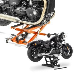 Sett: Motorsykkelløft Midlift XL opp til kg eller ConStands med lift Midlift L egnet for choppere / spesialsykler opp til 680 kg sw CB39612