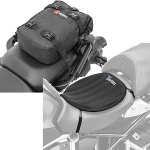 Sett: Motorsykkel hale bag KH1 ryggsekk 10 liter sw Bagtecs med motorsykkel gel setepute neopren L gel pute setetrekk sw