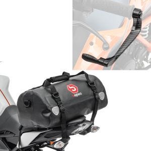 Sett: Motorsykkel hale bag Drybag XF30 wd volum 30l Bagtecs med spakbeskytter X6 sort