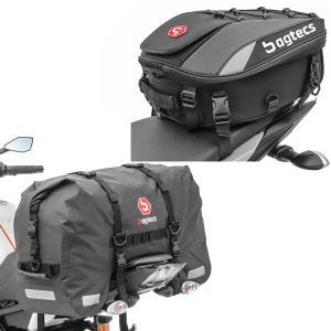Sett: Motorsykkel halebag SX45 vanntett volum 45L rullelukking Bagtecs med halebag X30 utvidbar 20-30Ltr sw