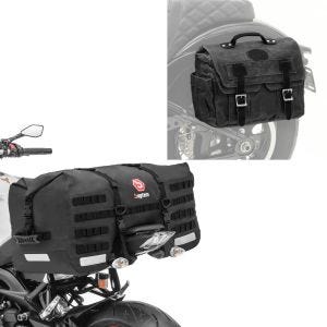 Sett: Motorsykkel hale bag SX70 70Ltr vanntett sw Bagtecs med motorsykkel salveske canvas med innerlomme CV1 sw