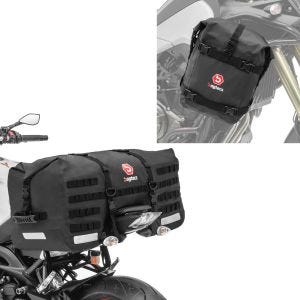 Sett: Motorsykkel hale bag SX70 70L vanntett sw Bagtecs med crash bar bag egnet for crash bar K4 vanntett 10 liter