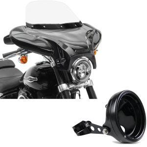 Sett: Batwing egnet for choppere og spesialsykler Craftride med motorsykkellykt. 7" med gaffelfeste 35-43mm sw