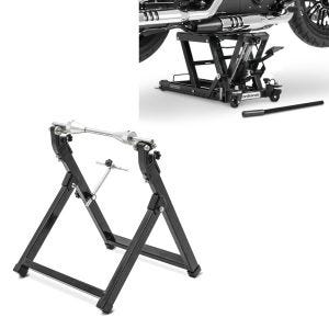 Sett: Lift Midlift L egnet for chopper / custom sykkel opp til 680 kg i sw ConStands med balanseringsstativ motorsykkel WU-2 balanseringsenhet sw CB38643