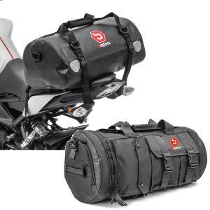 Sett: Motorsykkel hale bag Drybag XF30 vanntett volum 30l Bagtecs med motorsykkel hale bag TB8 bagasjerull 35Ltr i svart